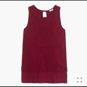 J Crew Sleeveless Silk Hem Top